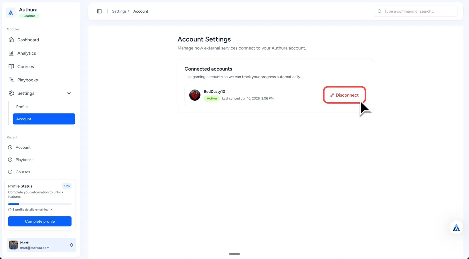 Option to remove connected Xbox account
