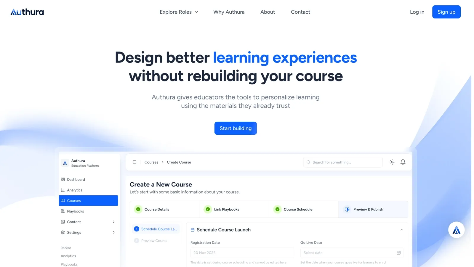 Authura homepage
